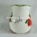 Hand painting apple design ceramic milk mugs